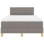 Preview: LED Boxspringbett mit Matratze Taupe 120x200 cm Stoff