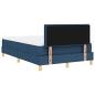 Preview: LED Boxspringbett mit Matratze Blau 120x200 cm Stoff