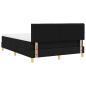 Preview: LED Boxspringbett mit Matratze Schwarz 140x200 cm Stoff