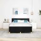 Preview: LED Boxspringbett mit Matratze Schwarz 140x200 cm Stoff