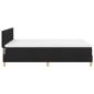 Preview: LED Boxspringbett mit Matratze Schwarz 140x200 cm Stoff