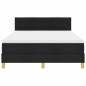 Preview: LED Boxspringbett mit Matratze Schwarz 140x200 cm Stoff
