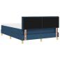 Preview: LED Boxspringbett mit Matratze Blau 140x200 cm Stoff