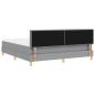 Preview: LED Boxspringbett mit Matratze Hellgrau 180x200 cm Stoff