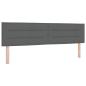 Preview: Boxspringbett mit Matratze & LED Dunkelgrau 180x200 cm Stoff