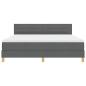 Preview: Boxspringbett mit Matratze & LED Dunkelgrau 180x200 cm Stoff