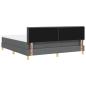 Preview: Boxspringbett mit Matratze & LED Dunkelgrau 180x200 cm Stoff