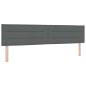 Preview: LED Boxspringbett mit Matratze Dunkelgrau 200x200 cm Stoff