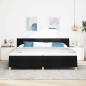 Preview: LED Boxspringbett mit Matratze Schwarz 200x200 cm Stoff
