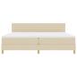 Preview: LED Boxspringbett mit Matratze Creme 200x200 cm Stoff