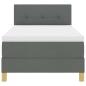 Preview: ARDEBO.de - Boxspringbett mit Matratze & LED Dunkelgrau 80x200 cm Stoff