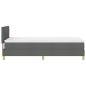 Preview: Boxspringbett mit Matratze & LED Dunkelgrau 80x200 cm Stoff