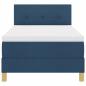 Preview: LED Boxspringbett mit Matratze Blau 90x200 cm Stoff