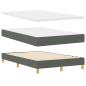 Preview: LED Boxspringbett mit Matratze Dunkelgrau 120x200 cm Stoff