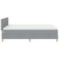 Preview: LED Boxspringbett mit Matratze Hellgrau 160x200 cm Stoff