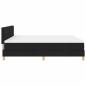Preview: LED Boxspringbett mit Matratze Schwarz 180x200 cm Stoff