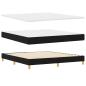 Preview: LED Boxspringbett mit Matratze Schwarz 180x200 cm Stoff