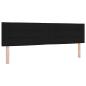 Preview: LED Boxspringbett mit Matratze Schwarz 180x200 cm Stoff