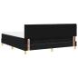 Preview: LED Boxspringbett mit Matratze Schwarz 180x200 cm Stoff