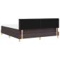 Preview: LED Boxspringbett mit Matratze Dunkelbraun 180x200 cm Stoff