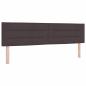 Preview: LED Boxspringbett mit Matratze Dunkelbraun 180x200 cm Stoff