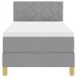 Preview: Boxspringbett mit Matratze & LED Hellgrau 80x200 cm Stoff