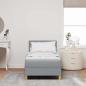 Preview: Boxspringbett mit Matratze & LED Hellgrau 80x200 cm Stoff