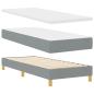 Preview: Boxspringbett mit Matratze & LED Hellgrau 80x200 cm Stoff