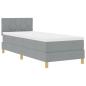 Preview: Boxspringbett mit Matratze & LED Hellgrau 80x200 cm Stoff