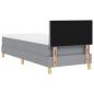 Preview: Boxspringbett mit Matratze & LED Hellgrau 80x200 cm Stoff