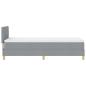 Preview: Boxspringbett mit Matratze & LED Hellgrau 80x200 cm Stoff