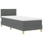 Preview: Boxspringbett mit Matratze & LED Dunkelgrau 80x200 cm Stoff