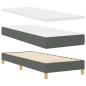 Preview: Boxspringbett mit Matratze & LED Dunkelgrau 80x200 cm Stoff