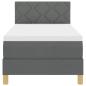 Preview: Boxspringbett mit Matratze & LED Dunkelgrau 80x200 cm Stoff