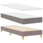 Preview: Boxspringbett mit Matratze & LED Taupe 80x200 cm Stoff
