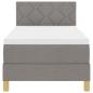 Preview: Boxspringbett mit Matratze & LED Taupe 80x200 cm Stoff