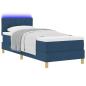 Preview: Boxspringbett mit Matratze & LED Blau 80x200 cm Stoff
