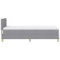 Preview: Boxspringbett mit Matratze & LED in Hellgrau 90x200 cm aus Stoff