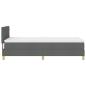Preview: Boxspringbett mit Matratze & LED Dunkelgrau 100 x 200 cm Stoff