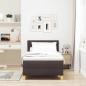 Preview: Boxspringbett mit Matratze & LED Dunkelbraun 100x200 cm Stoff