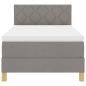Preview: Boxspringbett mit Matratze & LED Taupe 100x200 cm Stoff