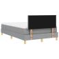 Preview: Boxspringbett mit Matratze & LED hellgrau 120x200 cm Stoff