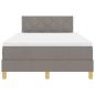 Preview: Boxspringbett mit Matratze & LED Taupe 120x200 cm Stoff