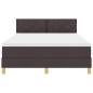 Preview: Boxspringbett mit Matratze & LED Dunkelbraun 140x200 cm Stoff