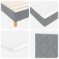 Preview: Boxspringbett mit Matratze & LED Hellgrau 200x200 cm Stoff