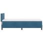 Preview: LED Boxspringbett mit Matratze Dunkelblau 80x200 cm Samt