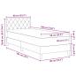 Preview: LED Boxspringbett mit Matratze Hellgrau 90x190 cm Samt