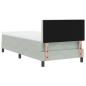Preview: LED Boxspringbett mit Matratze Hellgrau 90x190 cm Samt