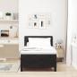 Preview: LED Boxspringbett mit Matratze Schwarz 90x190 cm Samt