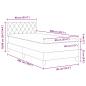 Preview: LED Boxspringbett mit Matratze Hellgrau 90x200 cm Samt